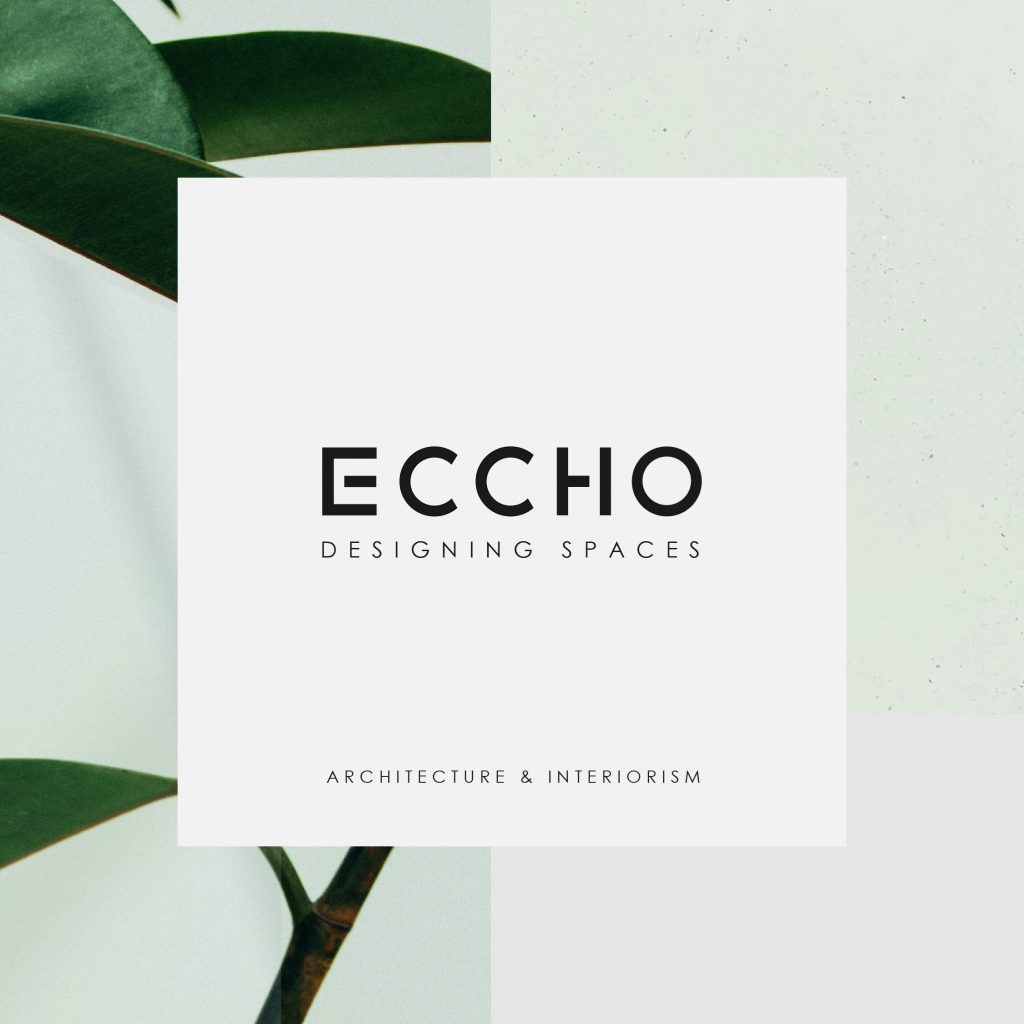 Logotipo de Eccho sobre fondo minimalista
